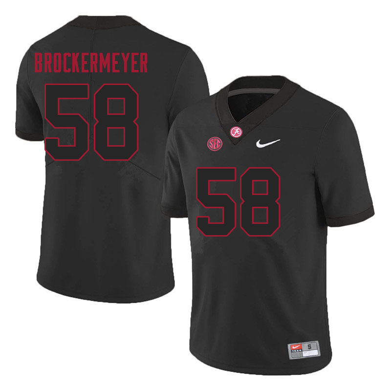 Men #58 James Brockermeyer Alabama Crimson Tide College Football Jerseys Sale-Black